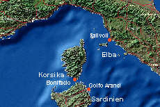 Unsere Törngegend: Salivoli - Elba - Korsika - Sardinien