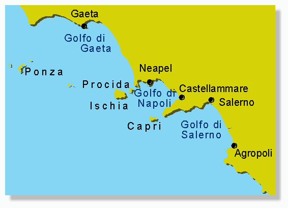 Uebersichtskarte Neapel und Ponza (Charter Transparenz)
