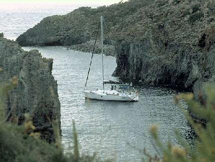 Ankern im Tyrrhenischen Meer (Isola Panarea)