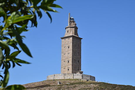 A Coruña (Galicia), der alte Leuchtturm Hercules.